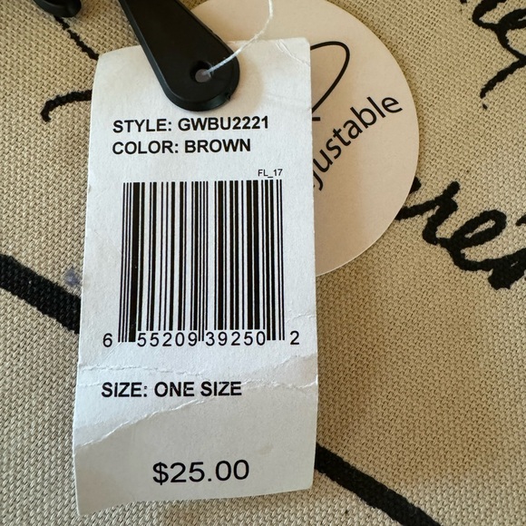 David and Young Granny Square Packable and Size Adjustable Straw Hat NWT - Picture 4 of 5